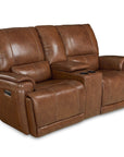 Burlington Leather Power Reclining Loveseat