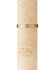Verlaine - Travertine Floor Lamp - Brass,Gold