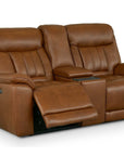 Benson Leather Power Reclining Loveseat