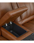 Benson Leather Power Reclining Loveseat
