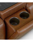 Benson Leather Power Reclining Loveseat