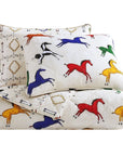 Wild Horses - King Reversible Quilt Set Set of 3 - Multi Color