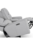 Kenneth Leather Power Reclining Loveseat with Center Console