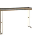 Cardew - Modern Console Table - Silver & Gold