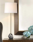 Rowland - Panda Marble Buffet Lamp - Black / Brass