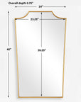 Demure - Antique Gold Mirror - Gold