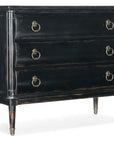 Charleston - Three Drawer Chest, Armoire Base - Black