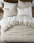 100% French Flax Linen - Queen Duvet Cover Set (Set of 3) - Natural