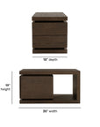 Athens - End Table - Chocolate Brown