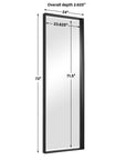Kahn - Oversized Rectangular Mirror - Black
