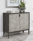 Laurentia - 2 Door Accent Cabinet - Black & Silver