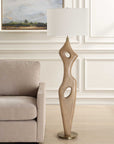 Almyra - Solid Wood Floor Lamp - Light Brown