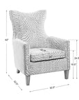 Kiango - Animal Pattern Armchair - Light Brown