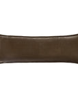 Stella - Faux Silk Velvet Long Lumbar Pillow - Green Ochre