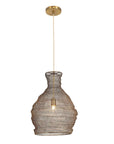 Murmur - Woven Brass 1 Light Pendant - Brass