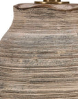Tonachio - Etched Urn Table Lamp - Brown