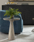 Shura - Indoor-Outdoor Marble Accent Table - Brown / White