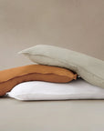 100% French Flax Linen - Long Lumbar Pillow - White