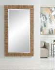 Ayanna - Wood Mirror - Gray Washed