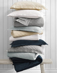 Diamond Linen - Full/Queen Linen Cotton Diamond Quilt - Gray