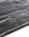 Stella - King Faux Silk Velvet Double Box Stitch Quilt Set Set of 3 - Slate