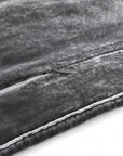 Stella - King Faux Silk Velvet Double Box Stitch Quilt Set (Set of 3) - Slate