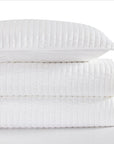 Satin Channel - Twin Quilt Set Set of 2 - White