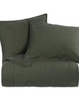 Cotton Canvas - Twin Stonewashed Coverlet Set Set of 2 - Duffle Bag