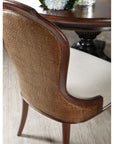 Charleston - Upholstered Side Chair Set of 2 - Dark Brown