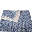Indigo - Full/Queen Staccato Reversible Quilt Set (Set of 3) - Blue / White