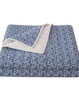 Indigo - King Staccato Reversible Quilt Set Set of 3 - Blue / White
