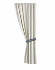 St. Clair - Striped Curtain Set (Set of 2) - White & Navy