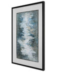 Lakeside Grande - Framed Abstract Print - Silver