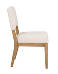 Millwork - Dining Chair Set of 2 - White / Light Brown