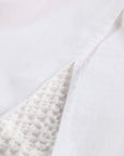 Stonewashed Cotton Waffle Weave - Queen Duvet Cover Set Set of 3 - White