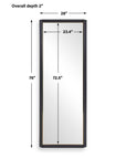 Stenton - Tall Wooden Mirror - Black