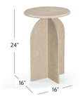 Abbey - Accent Table - Feather Marble