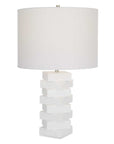 Ascent - White Geometric Table Lamp