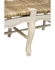 French - Backless Settee - White / Light Brown