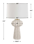 Wrenley - Ridged Table Lamp - White