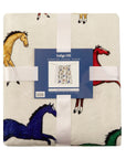 Campfire - Wild Horses Campfire Sherpa Throw 6 Per Carton - Multi Color