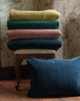 Stonewashed Cotton Velvet - Twin Quilt - Emerald