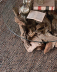 Tobais - Rescued Leather & Fabric Rug