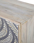 Leia - Bar Cabinet - White Mango / Ivory Bone / Gray