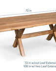 Crossbuck Rectangle Dining Table