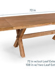 Crossbuck Rectangle Dining Table