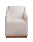 Banks Upholstered Dining Arm Chair with Casters