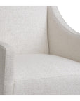 Banks Upholstered Dining Arm Chair with Casters