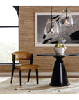 Asher Upholstered Faux Leather Dining Chair with Black Wooden Frame