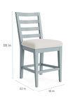 HideAway McKenzie Maple Counter Stool with Upholstered Seat